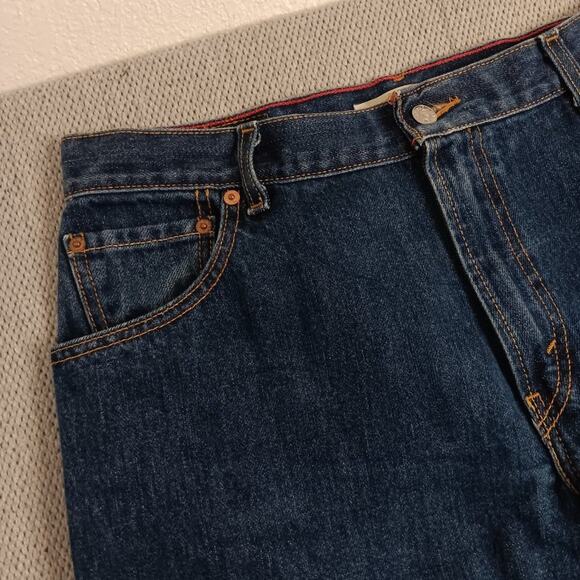 Levis 550 Vintage Jeans Womens 14M 33X31 Blue Relaxed Tapered High Western Y2K - Picture 7 of 15